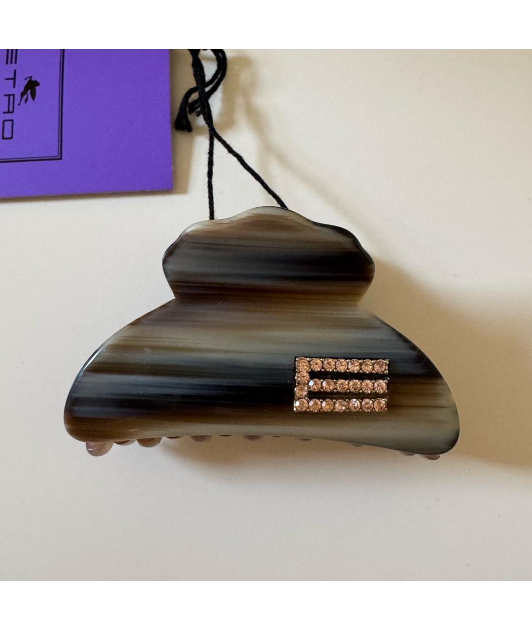 ETRO Коричневая заколка, фото 9