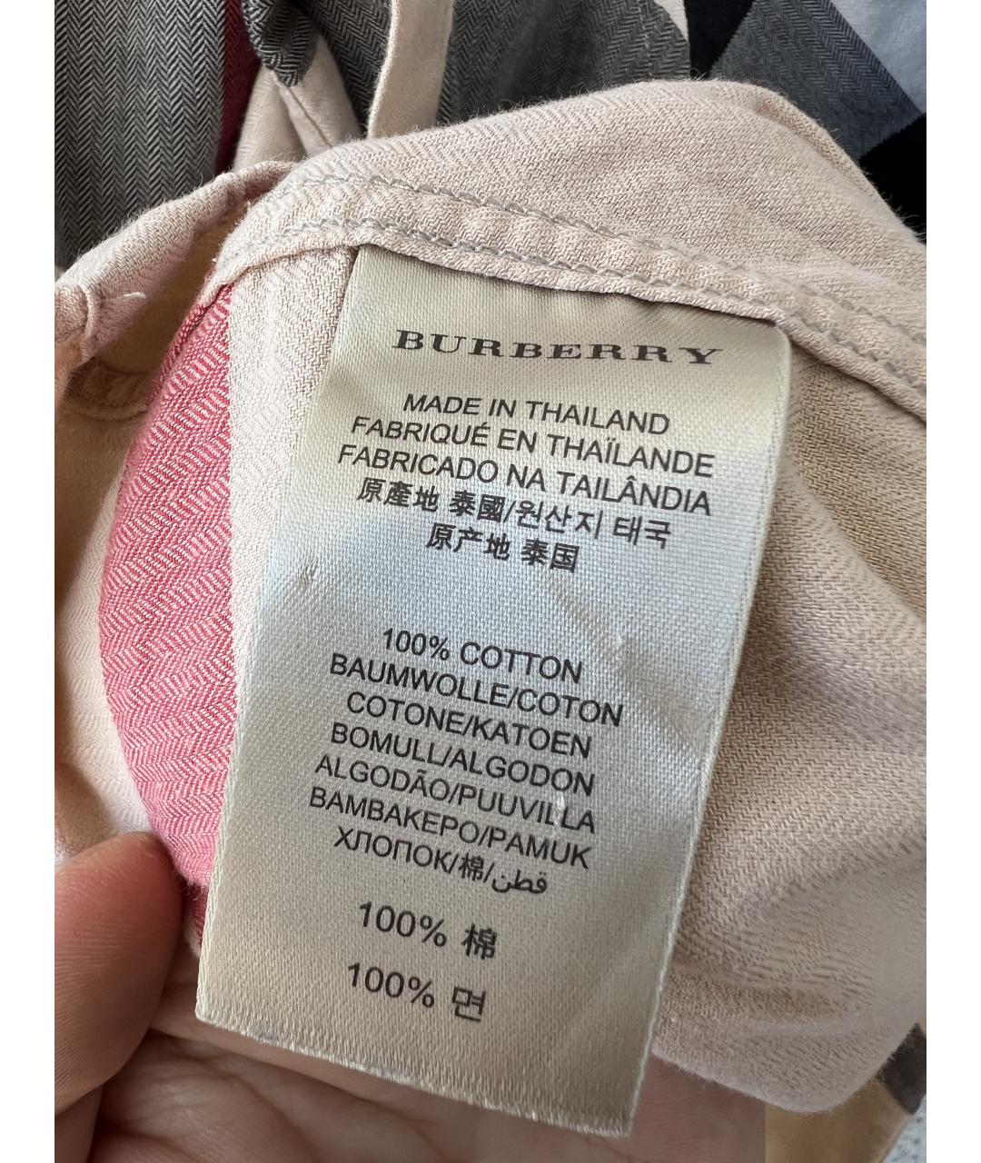 BURBERRY Хлопковая классическая рубашка, фото 7