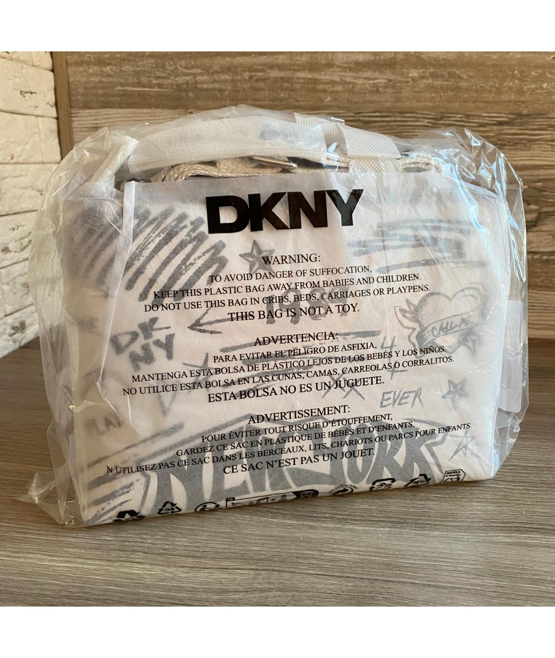 DKNY Белая сумка через плечо из искусственной кожи, фото 9