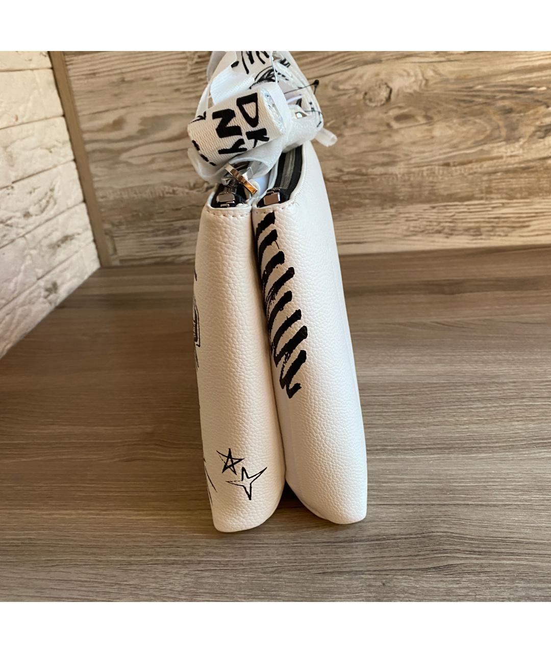 DKNY Белая сумка через плечо из искусственной кожи, фото 7