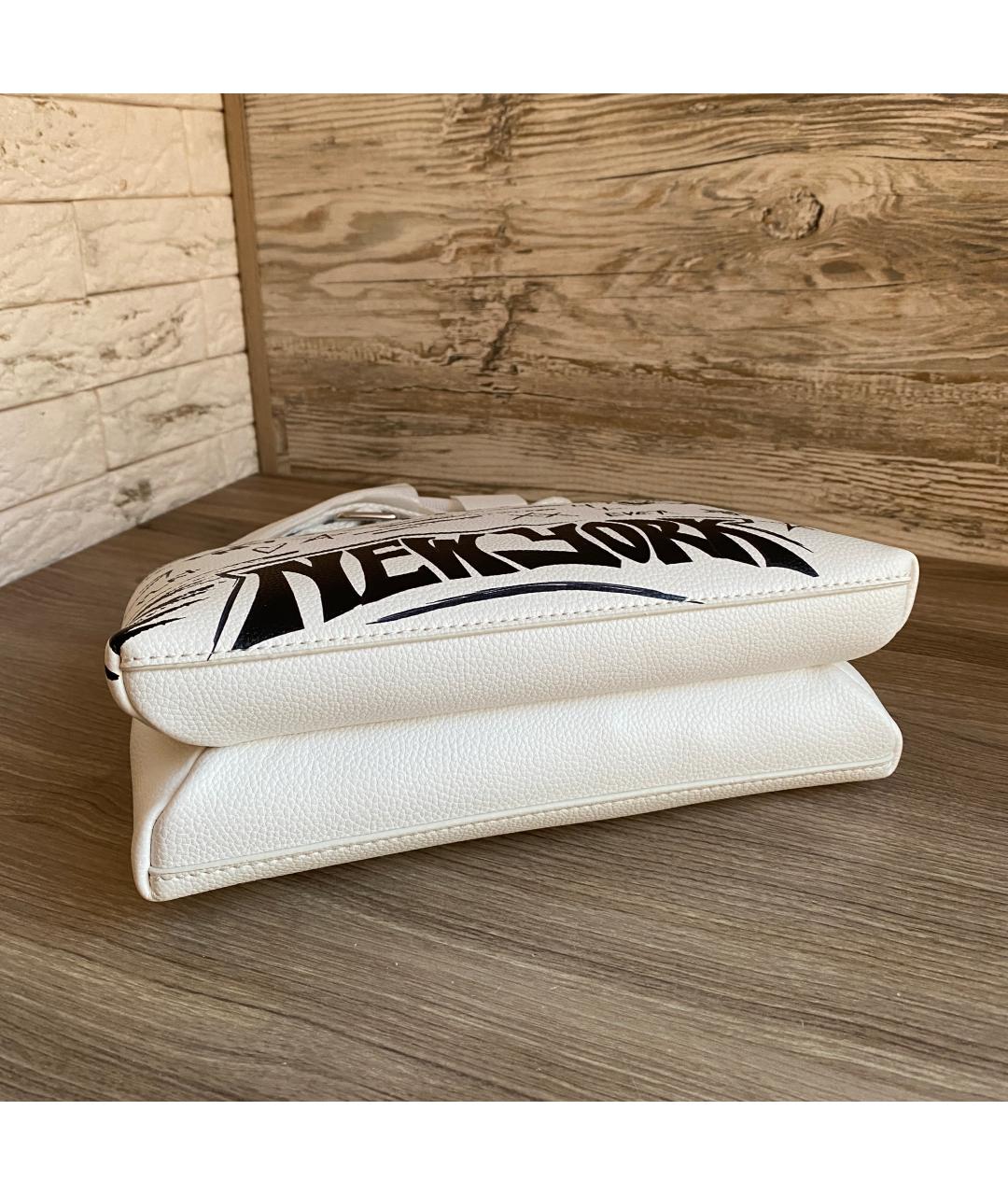 DKNY Белая сумка через плечо из искусственной кожи, фото 5