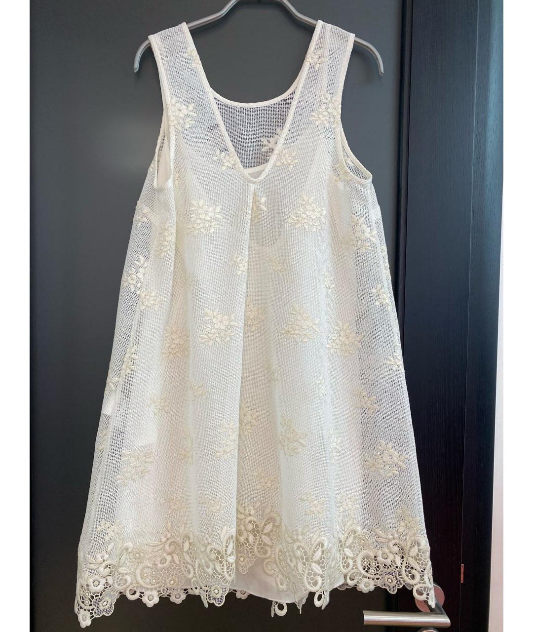 ERMANNO SCERVINO Белый кружевной сарафан, фото 2