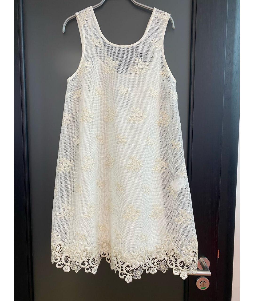 ERMANNO SCERVINO Белый кружевной сарафан, фото 7