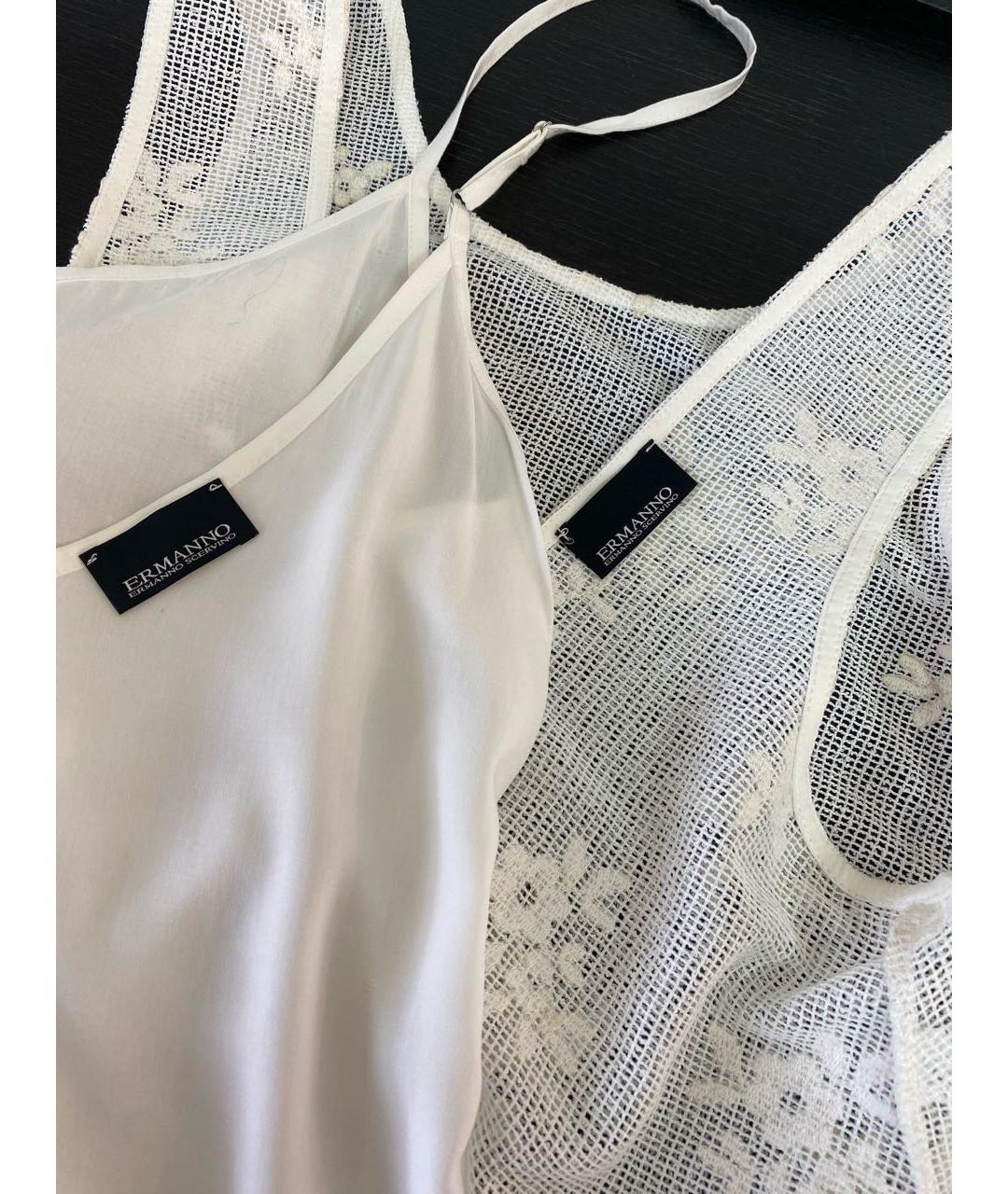ERMANNO SCERVINO Белый кружевной сарафан, фото 3