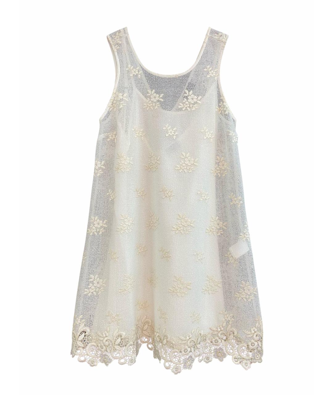 ERMANNO SCERVINO Белый кружевной сарафан, фото 1