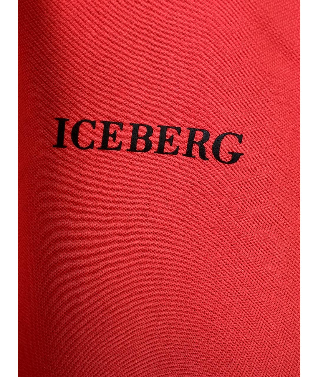 ICEBERG Коралловое хлопковое поло с коротким рукавом, фото 2