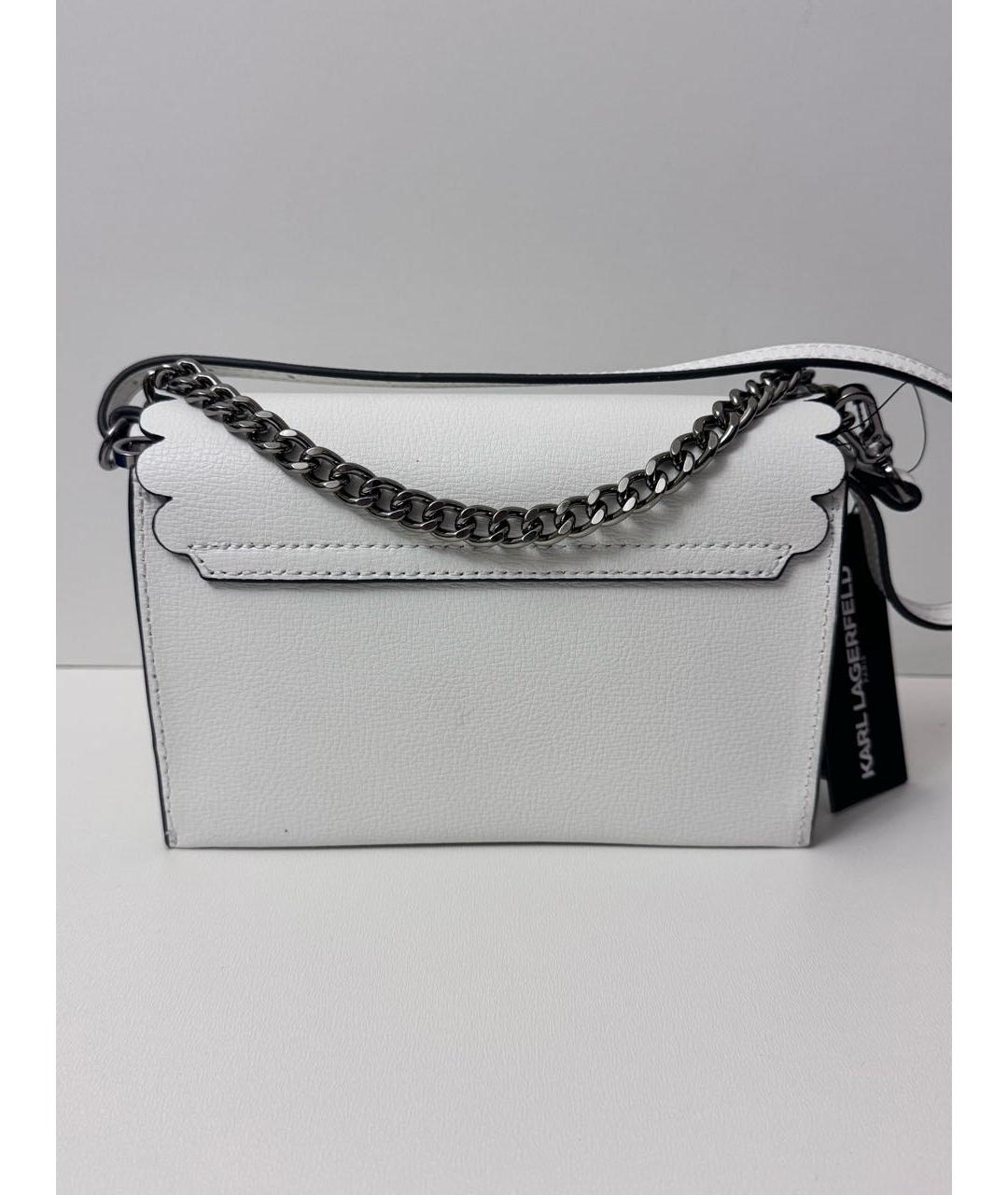KARL LAGERFELD Белая сумка через плечо, фото 3