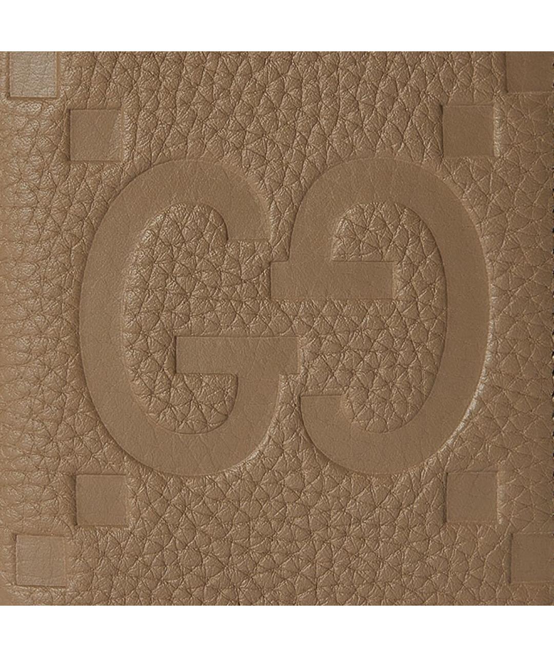 GUCCI Коричневый кожаный кардхолдер, фото 4