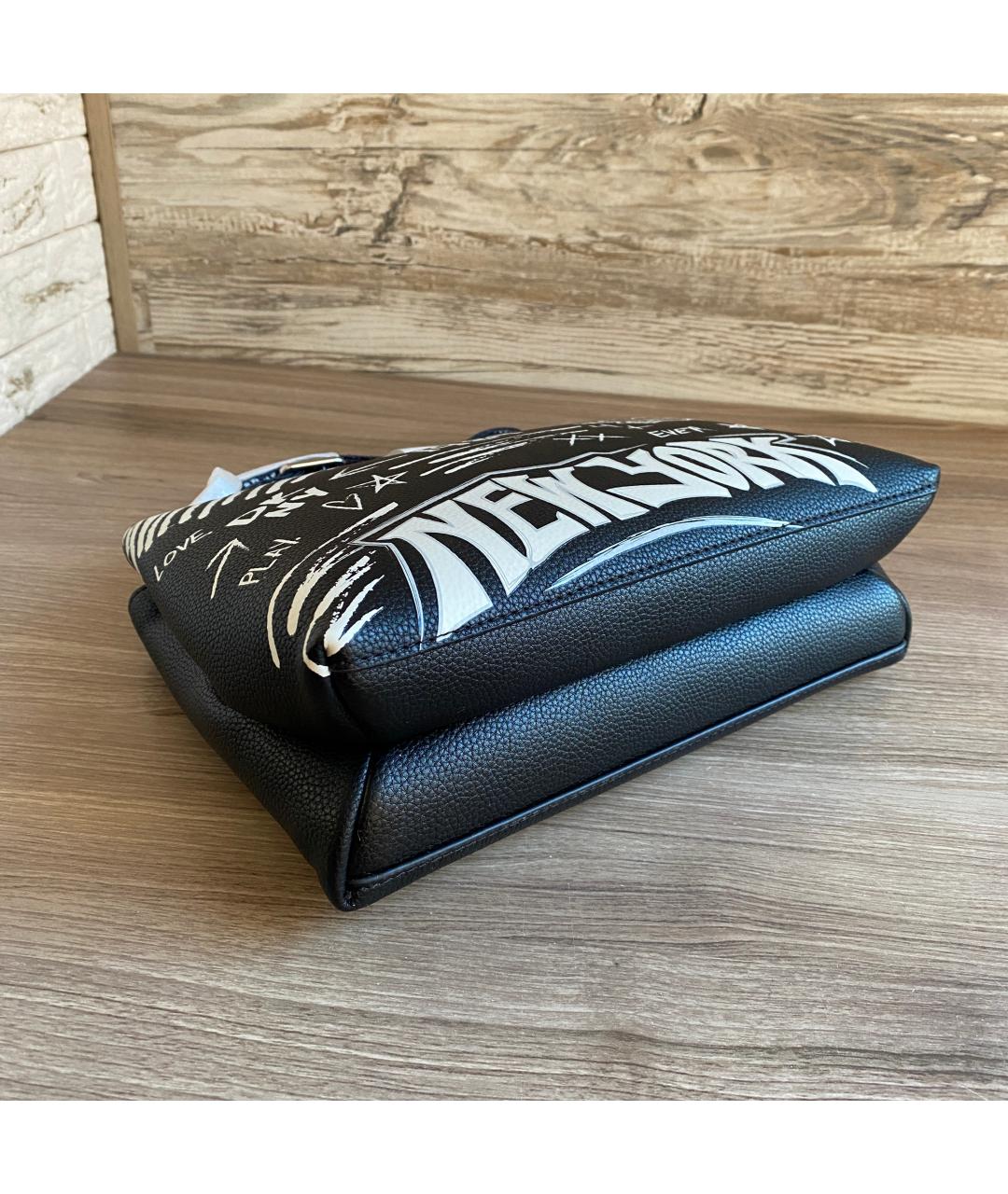 DKNY Черная сумка через плечо из искусственной кожи, фото 9