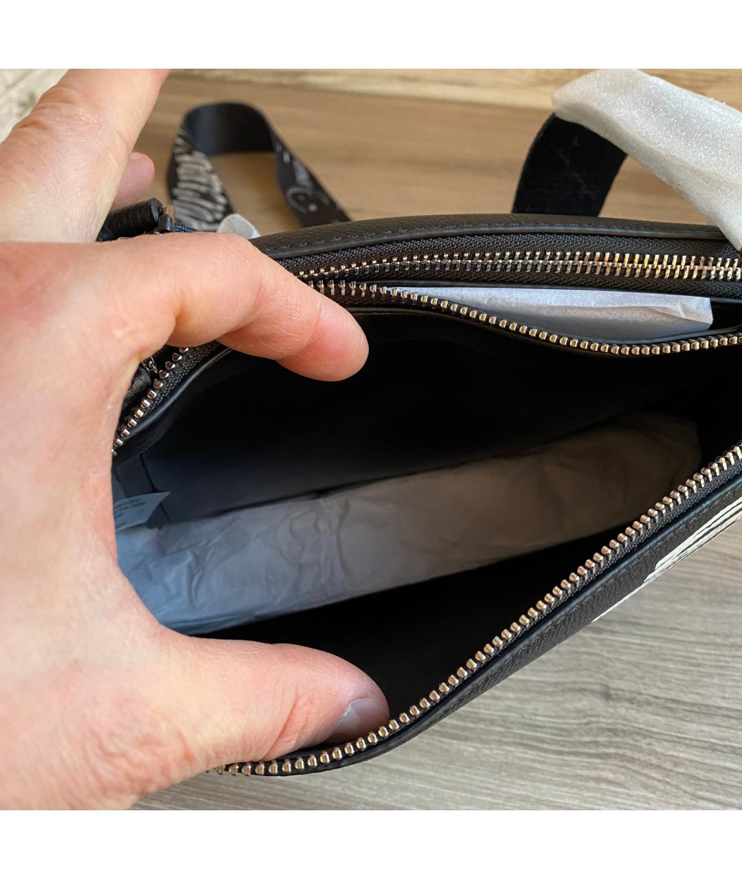 DKNY Черная сумка через плечо из искусственной кожи, фото 6