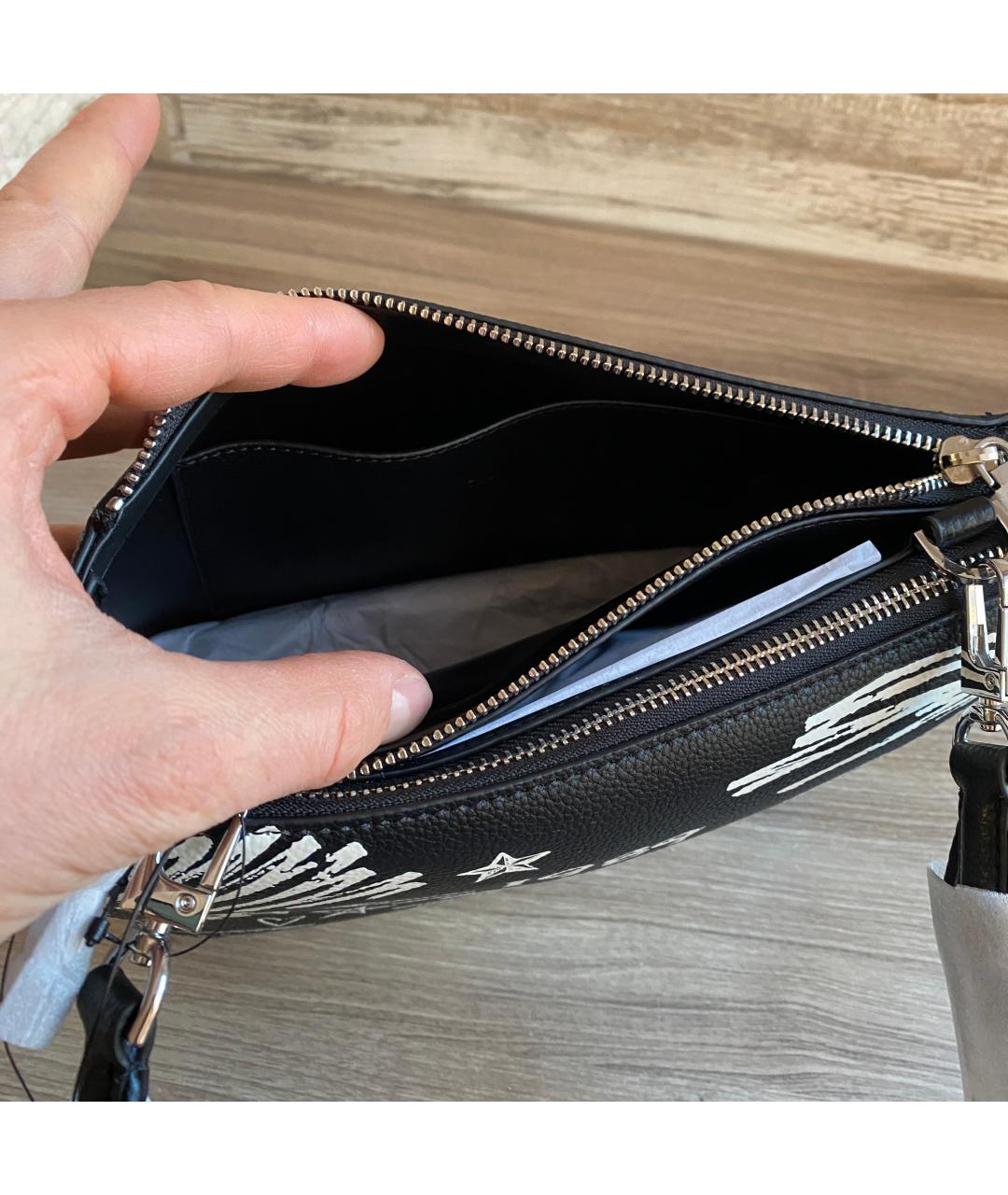 DKNY Черная сумка через плечо из искусственной кожи, фото 5