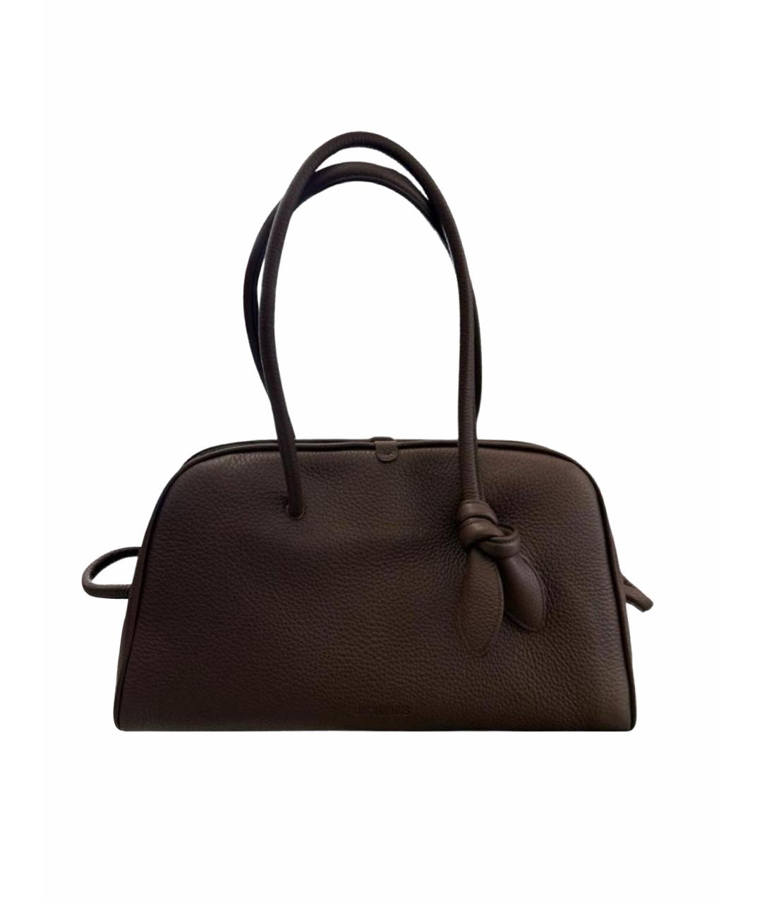 JACQUEMUS Коричневая кожаная сумка тоут, фото 1