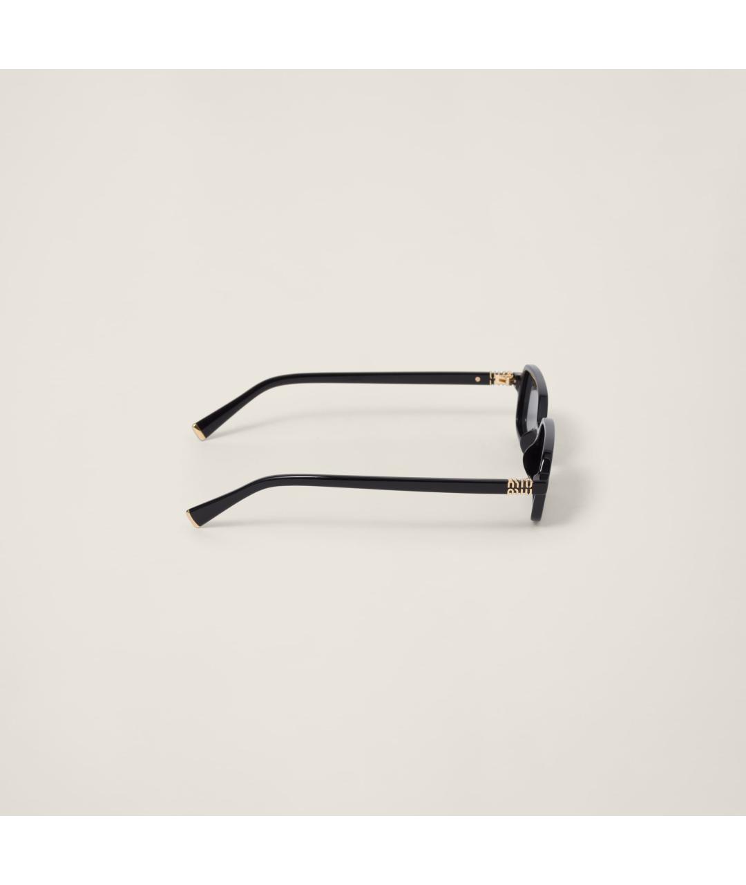 MIU MIU Черные пластиковые солнцезащитные очки, фото 4