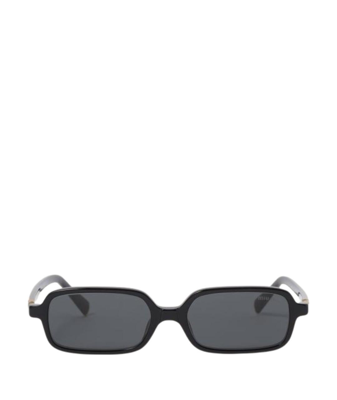 MIU MIU Черные пластиковые солнцезащитные очки, фото 1