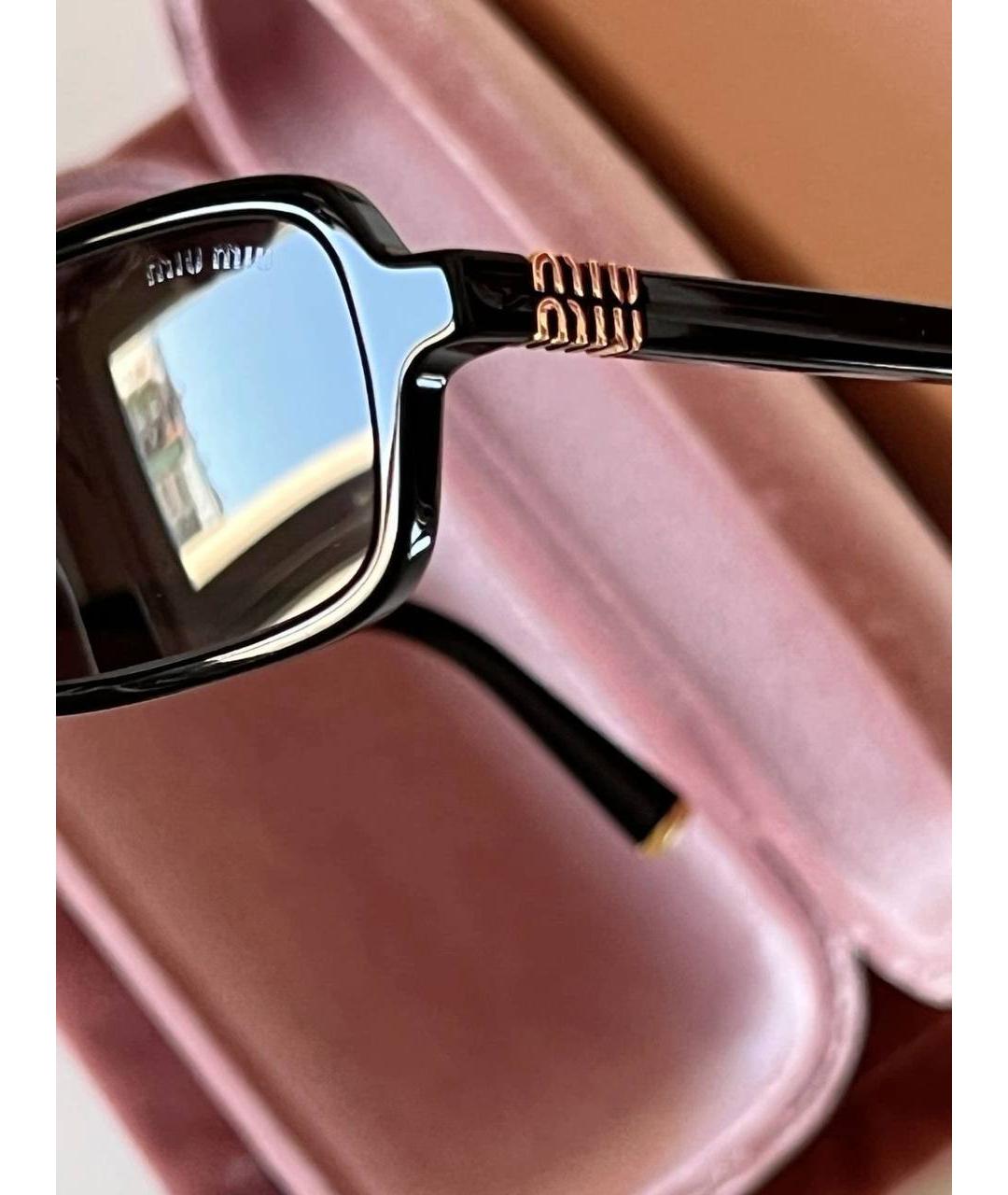 MIU MIU Черные пластиковые солнцезащитные очки, фото 5