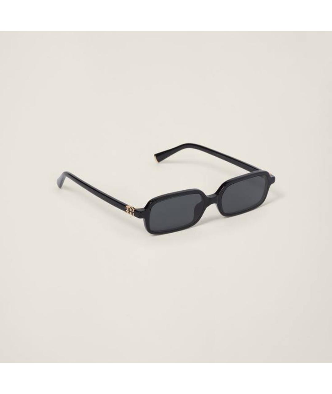 MIU MIU Черные пластиковые солнцезащитные очки, фото 2