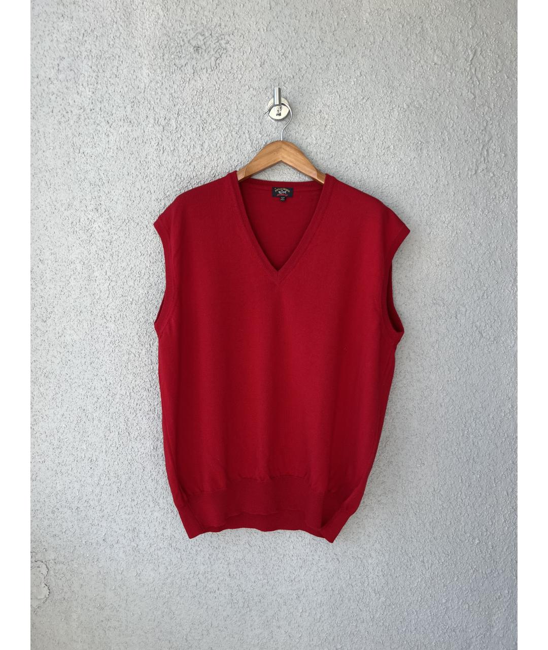 PAUL & SHARK Красная шерстяная жилетка, фото 4