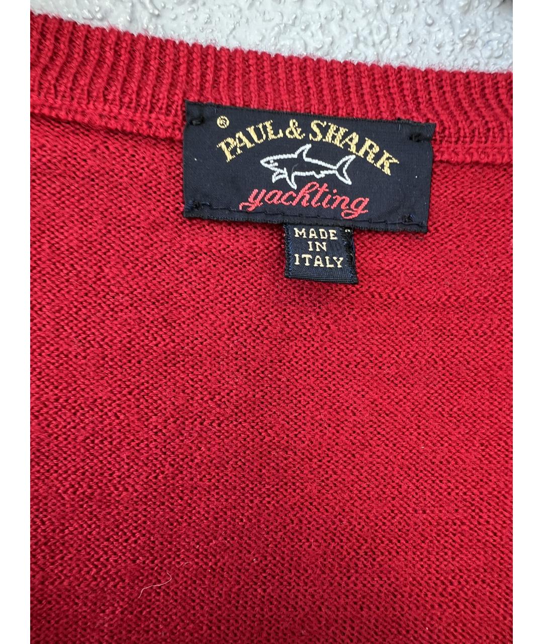 PAUL & SHARK Красная шерстяная жилетка, фото 2