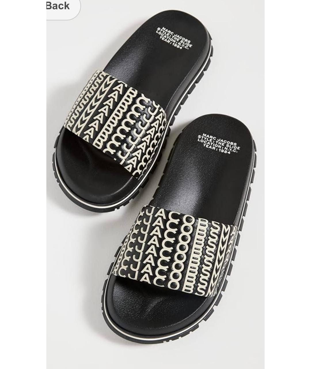 MARC JACOBS Черные шлепанцы, фото 3