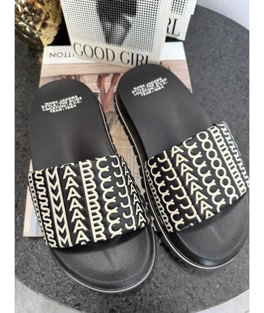 MARC JACOBS Черные шлепанцы, фото 4