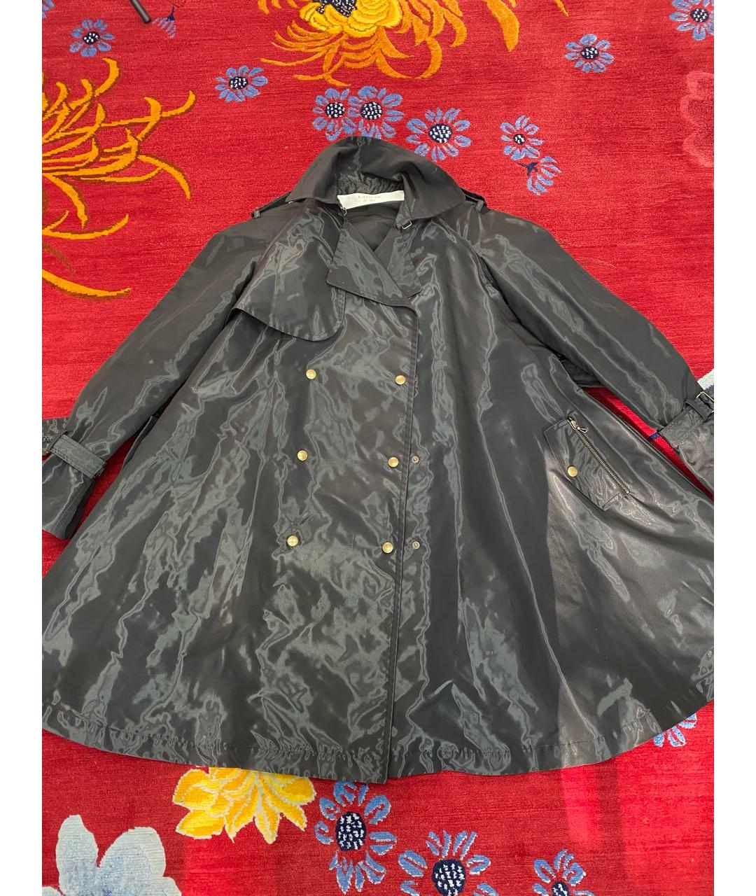 LANVIN Черный полиуретановый тренч/плащ, фото 8