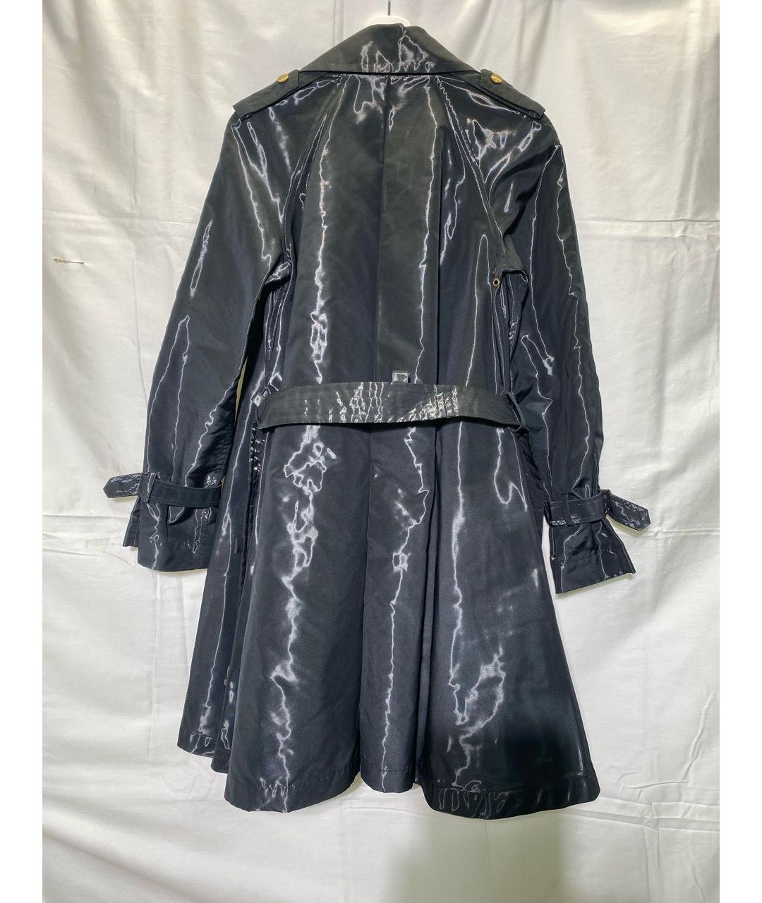 LANVIN Черный полиуретановый тренч/плащ, фото 2