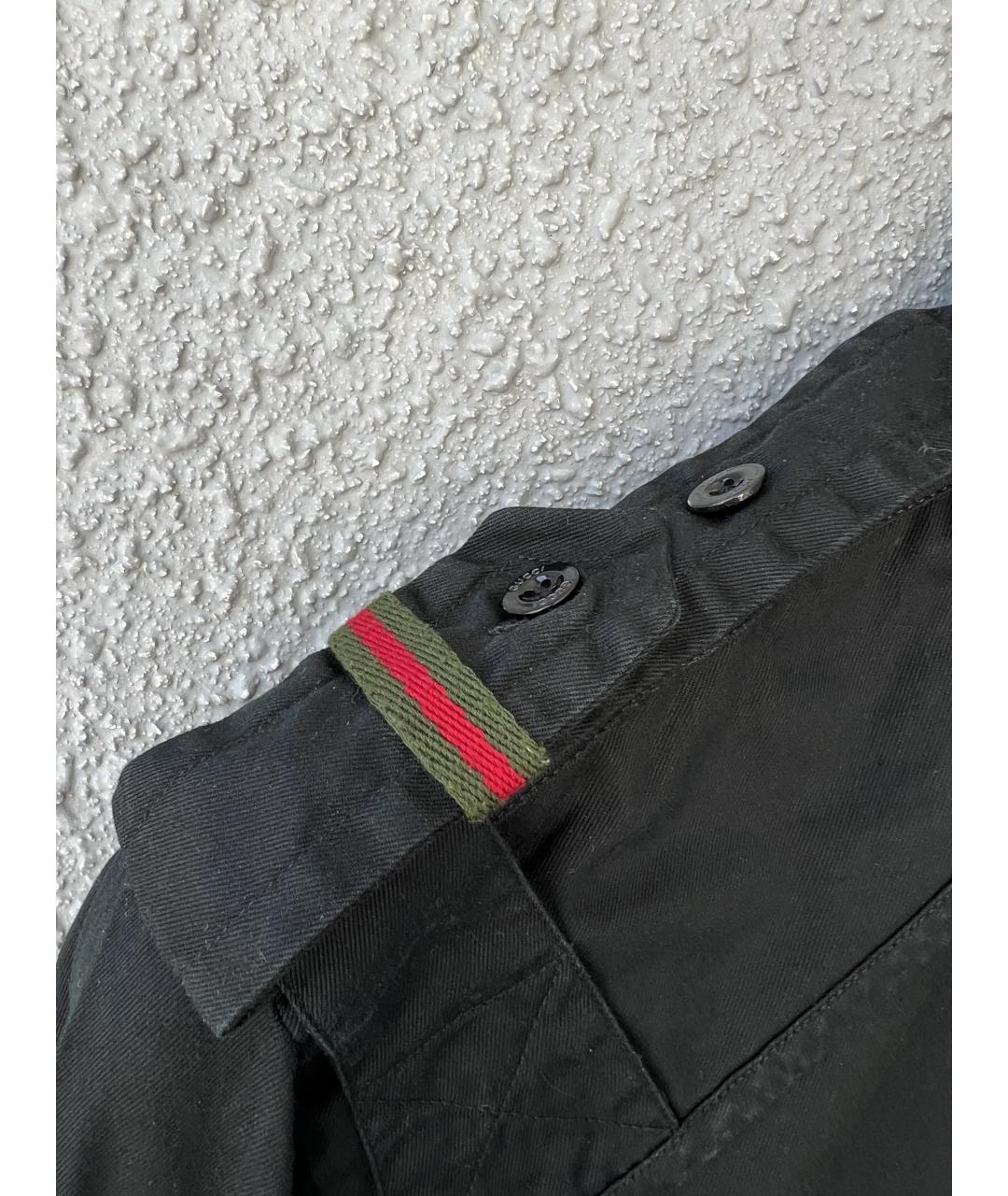 GUCCI Черная хлопковая кэжуал рубашка, фото 3