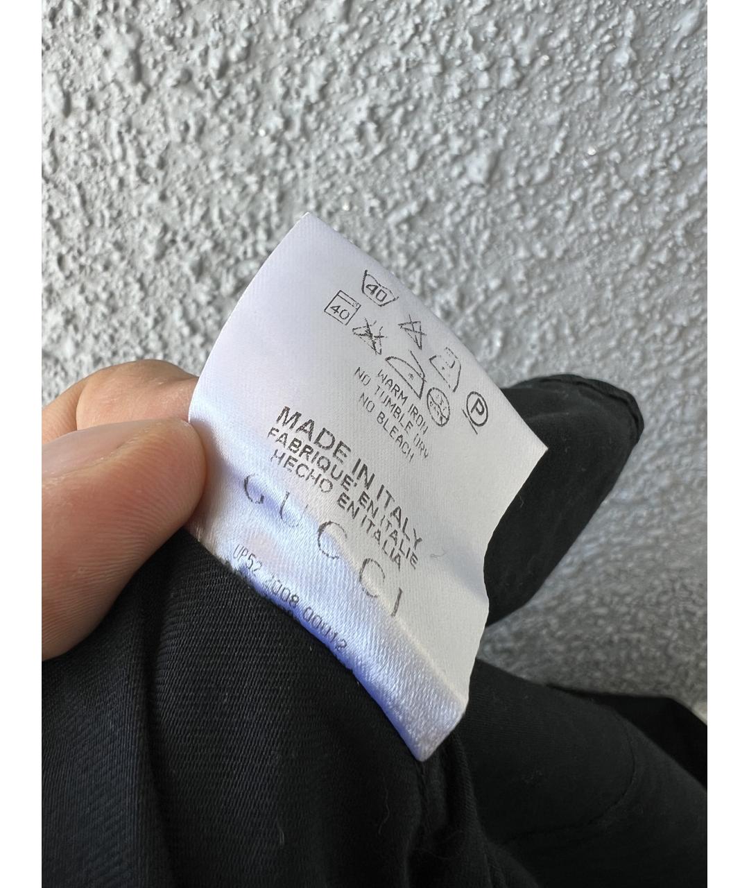 GUCCI Черная хлопковая кэжуал рубашка, фото 7