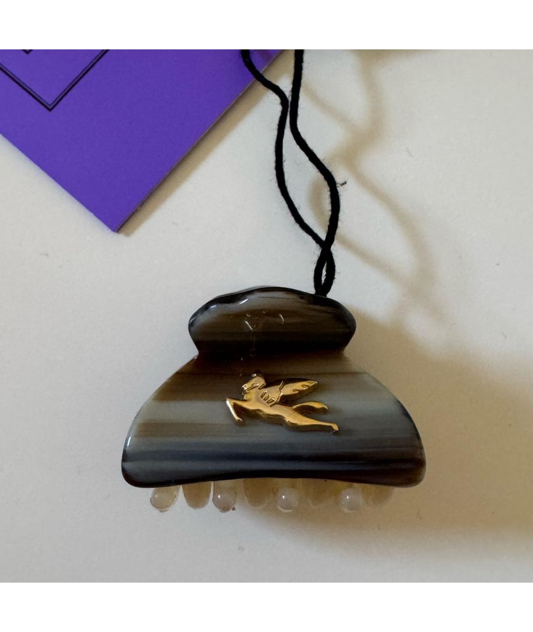 ETRO Бежевая заколка, фото 8