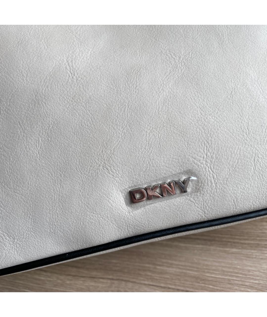 DKNY Бежевая сумка тоут из искусственной кожи, фото 4