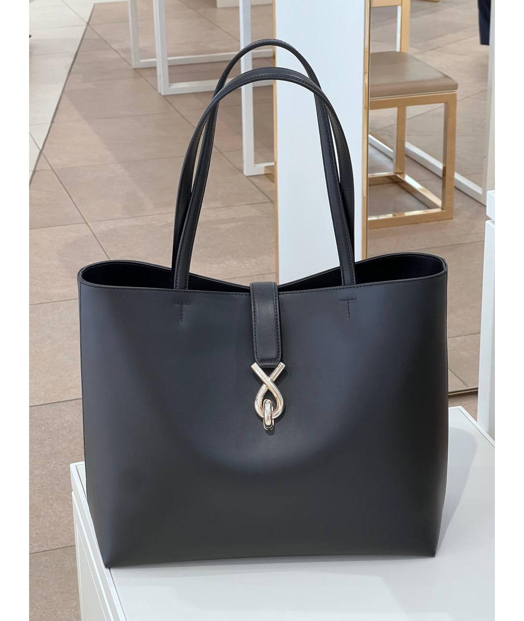 FURLA Черная кожаная сумка тоут, фото 2