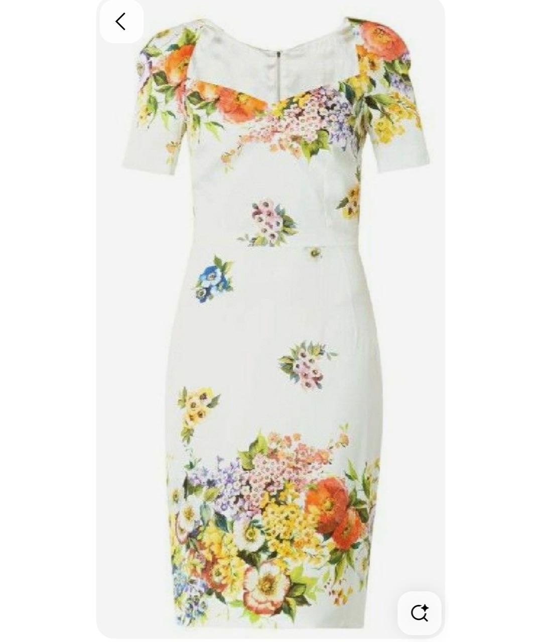 DOLCE&GABBANA Мульти шелковое повседневное платье, фото 4