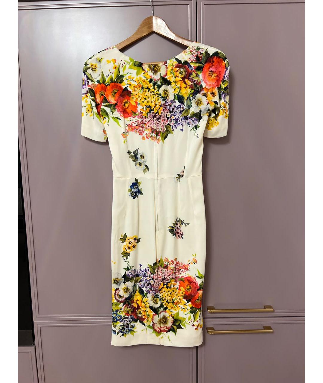 DOLCE&GABBANA Мульти шелковое повседневное платье, фото 3