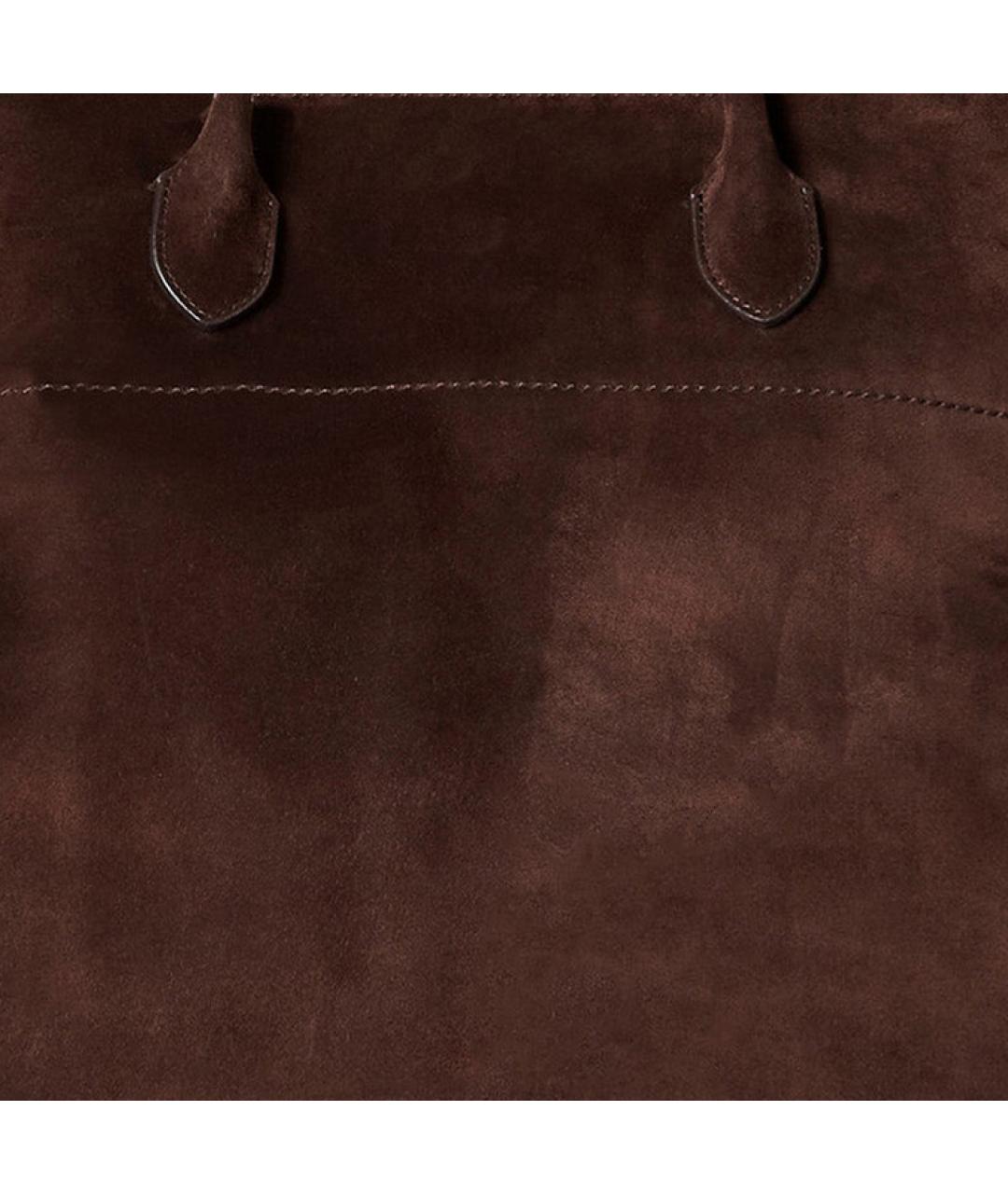 THE ROW Коричневая замшевая сумка через плечо, фото 5