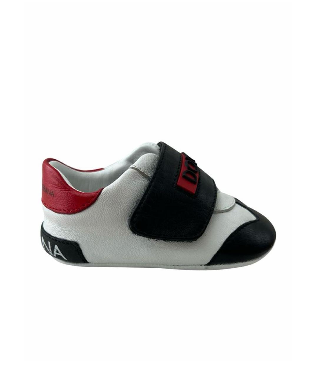 DOLCE&GABBANA Белые кожаные пинетки, фото 8