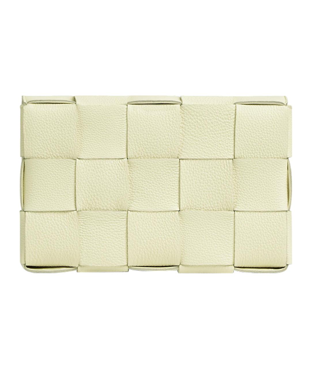 BOTTEGA VENETA Желтая кожаная сумка через плечо, фото 3