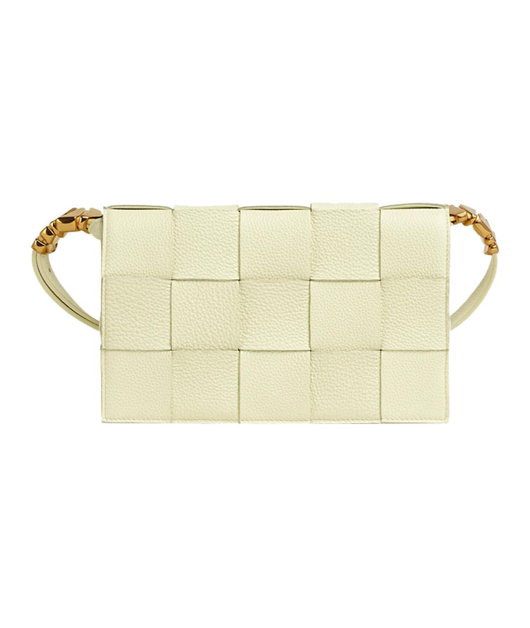 BOTTEGA VENETA Желтая кожаная сумка через плечо, фото 1