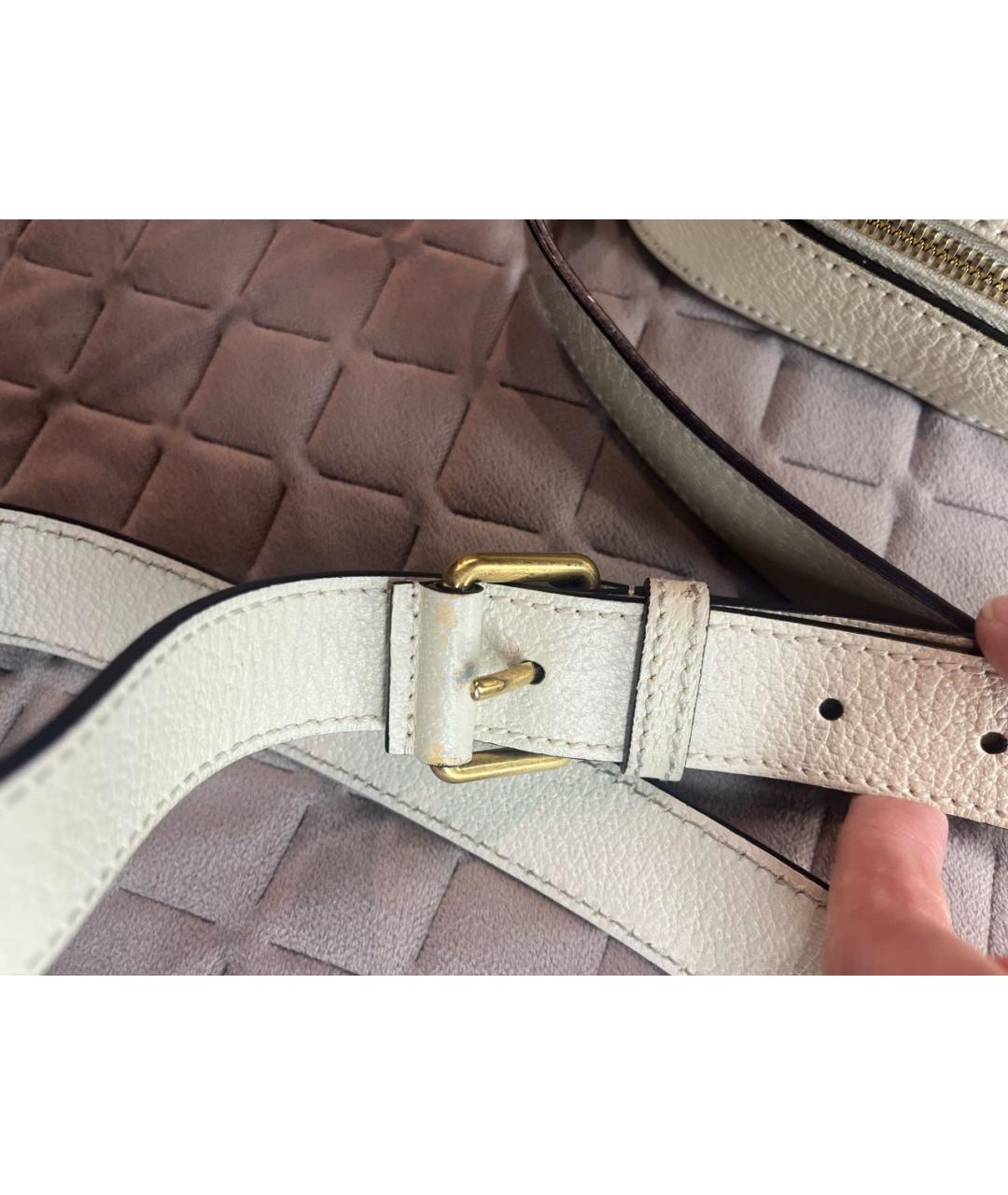 GUCCI Бежевая кожаная сумка через плечо, фото 4