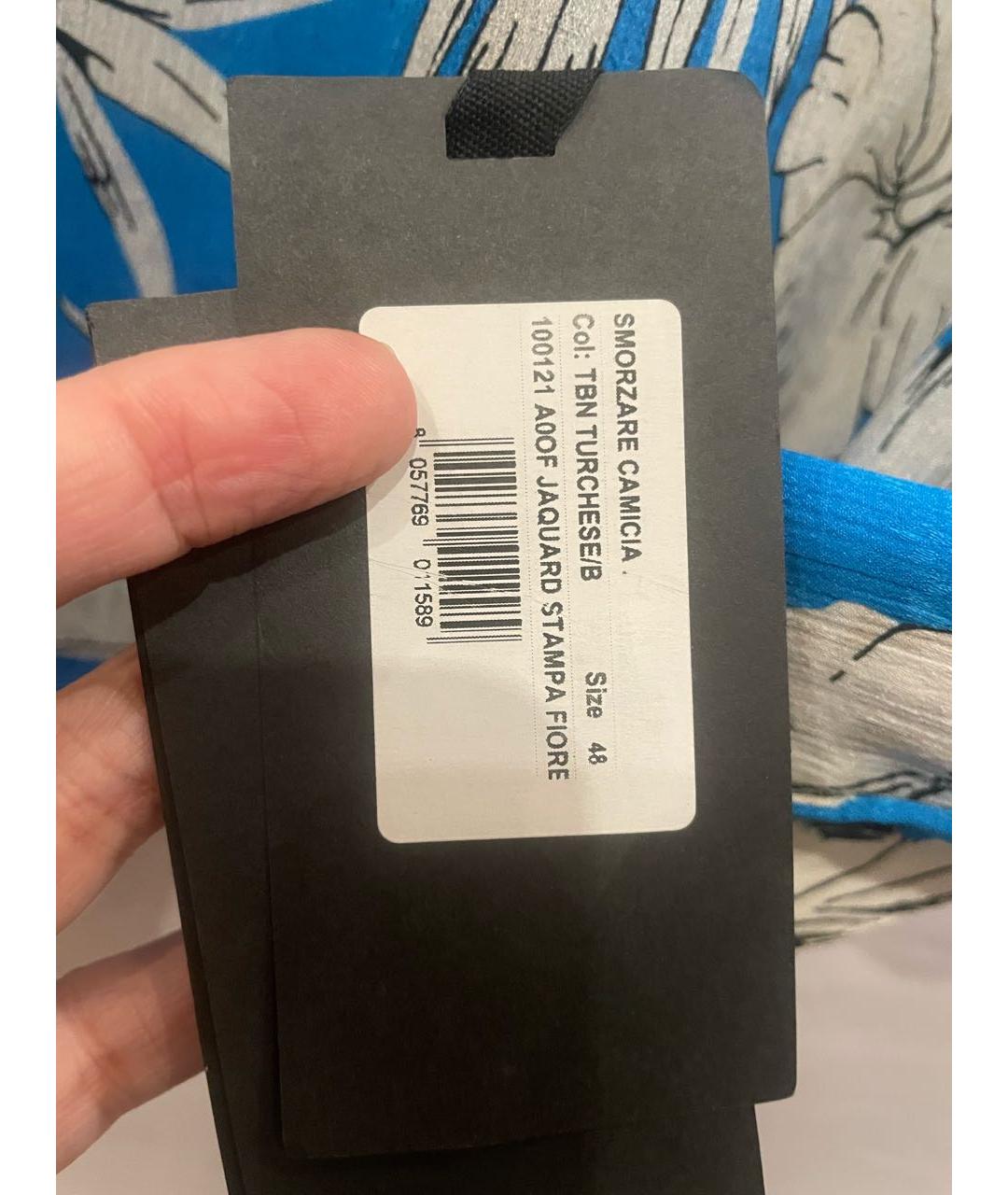 PINKO Голубая полиэстеровая блузы, фото 7