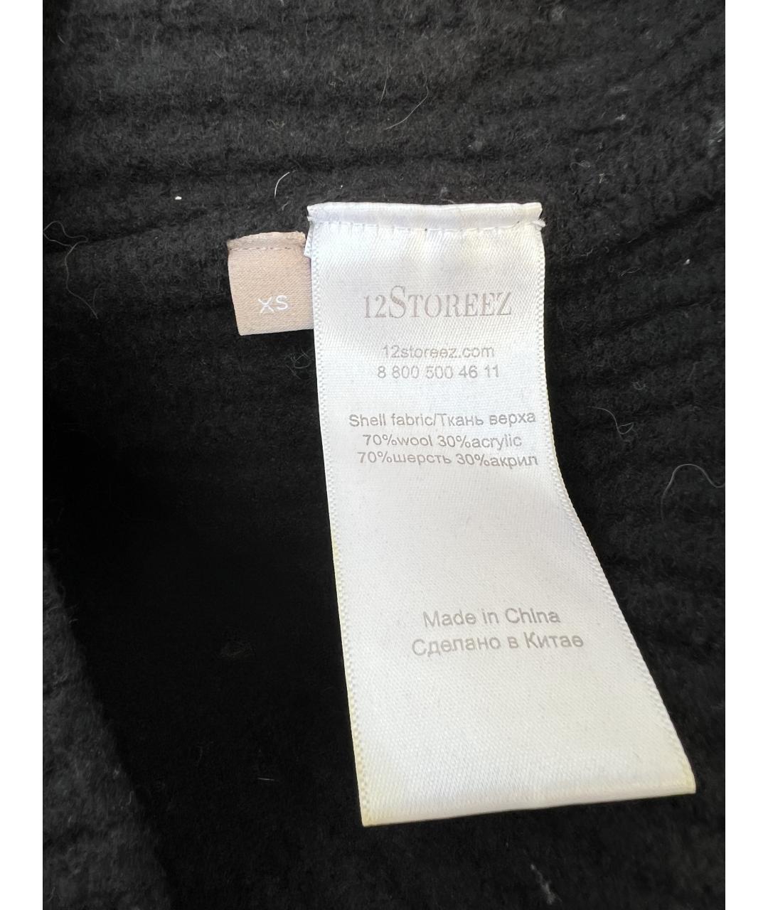 12 STOREEZ Черный шерстяной джемпер / свитер, фото 3