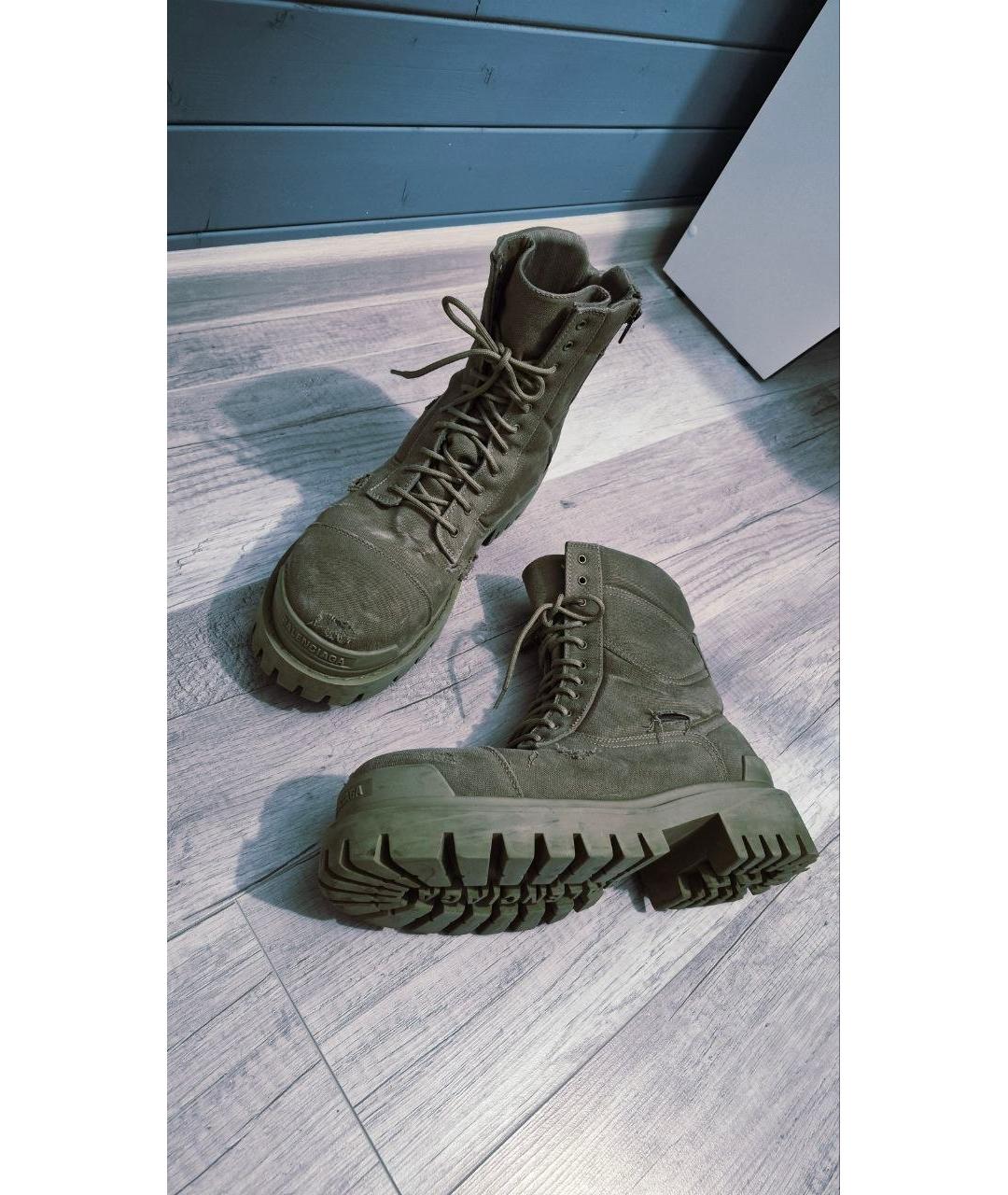 BALENCIAGA Бежевые высокие ботинки, фото 10