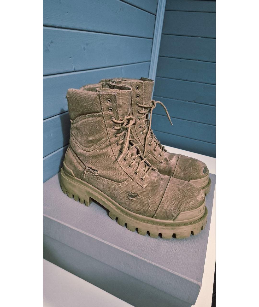 BALENCIAGA Бежевые высокие ботинки, фото 3