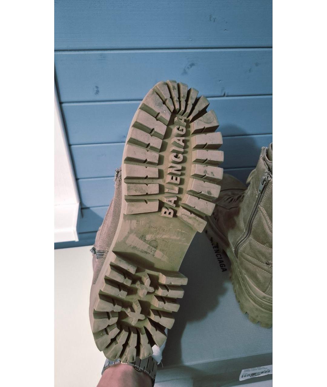 BALENCIAGA Бежевые высокие ботинки, фото 5