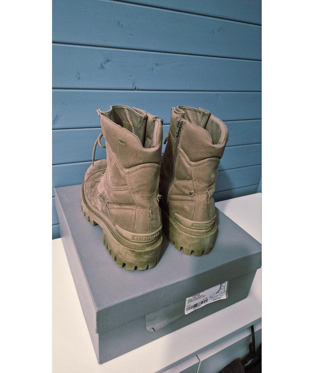 BALENCIAGA Бежевые высокие ботинки, фото 4