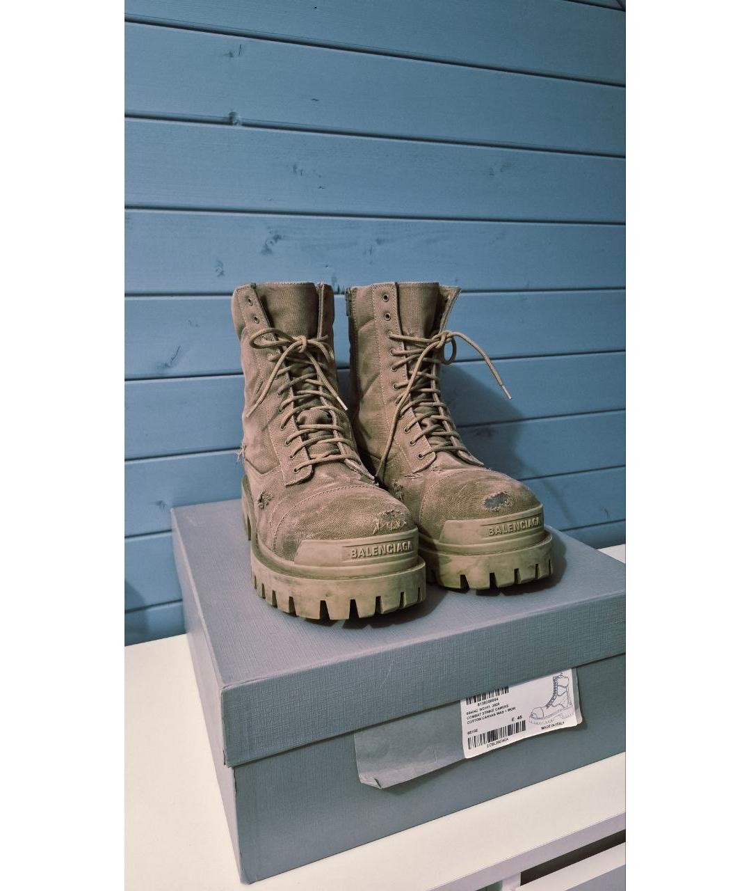 BALENCIAGA Бежевые высокие ботинки, фото 2
