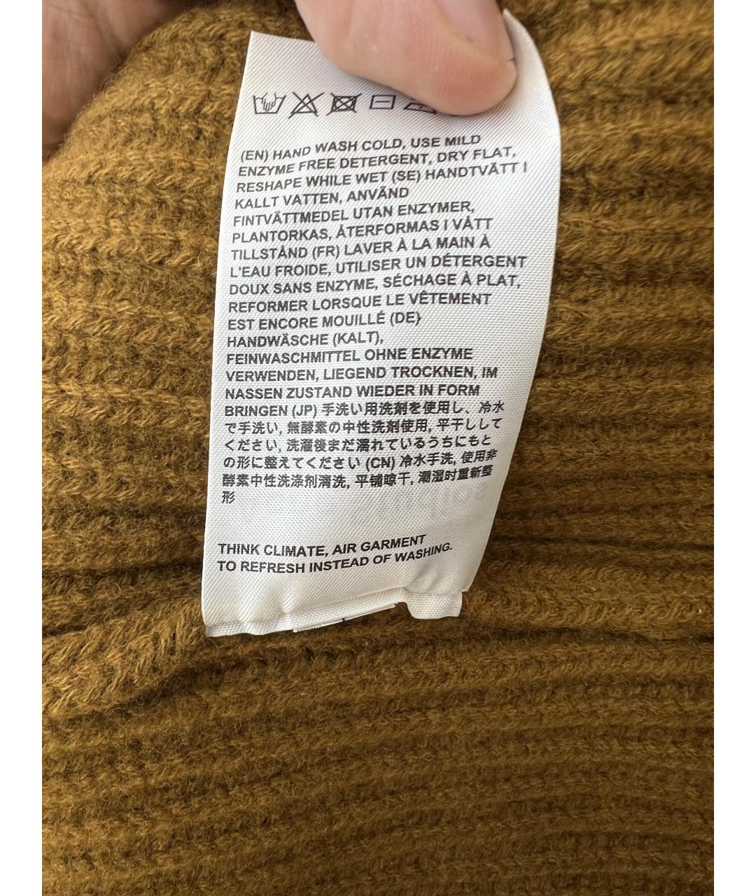 ACNE STUDIOS Горчичный шерстяной джемпер / свитер, фото 4