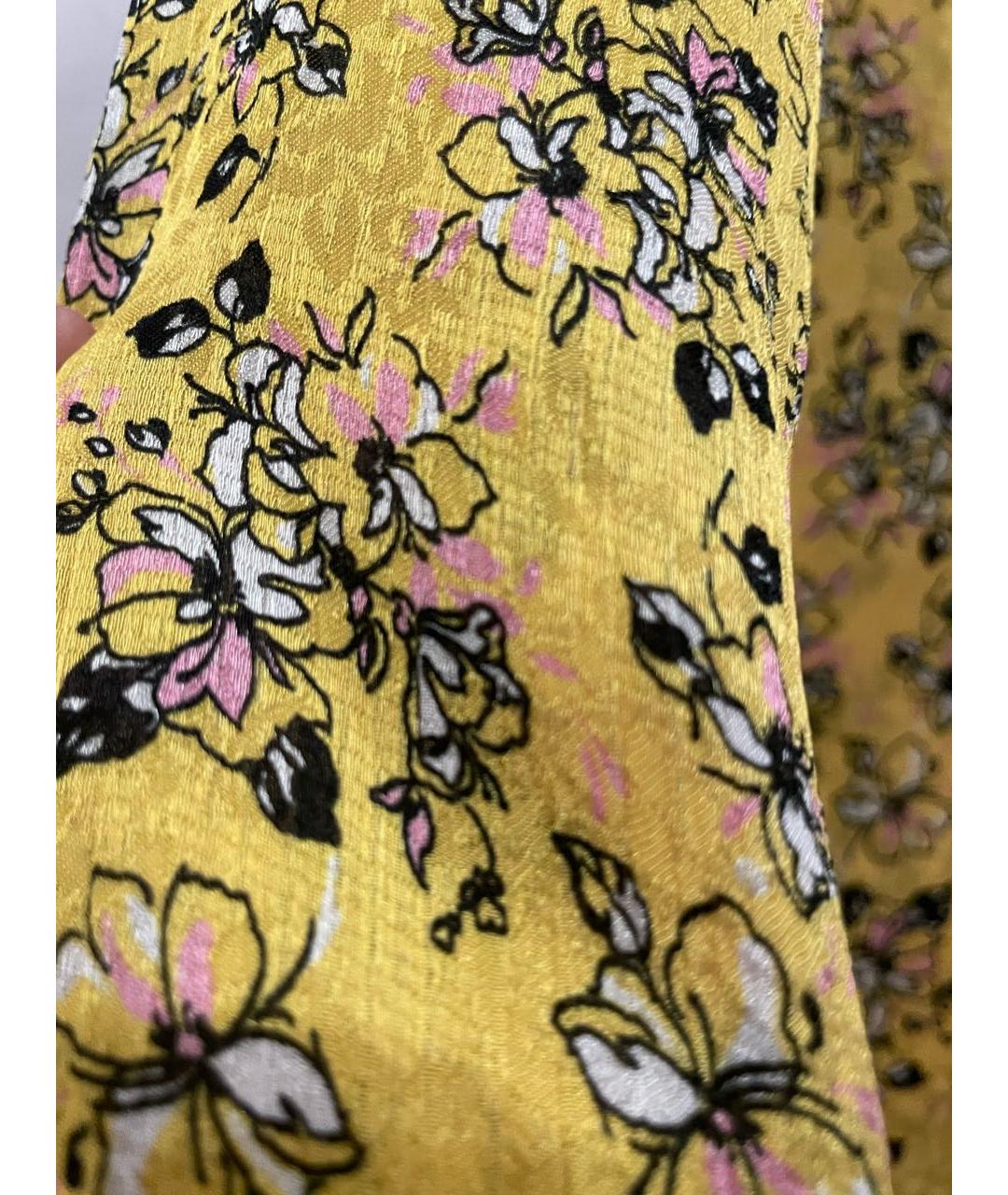 PINKO Желтая полиэстеровая блузы, фото 4