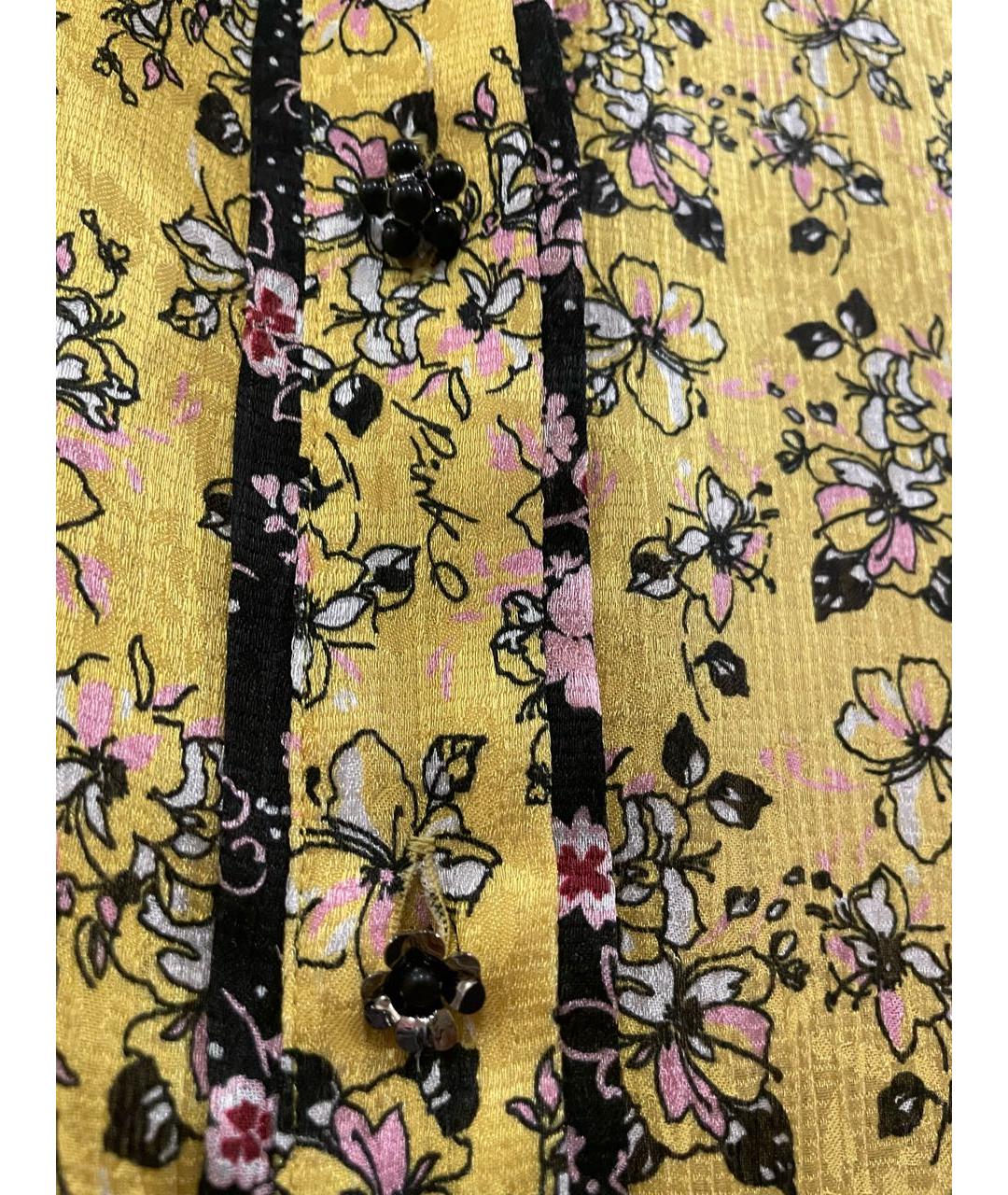 PINKO Желтая полиэстеровая блузы, фото 3