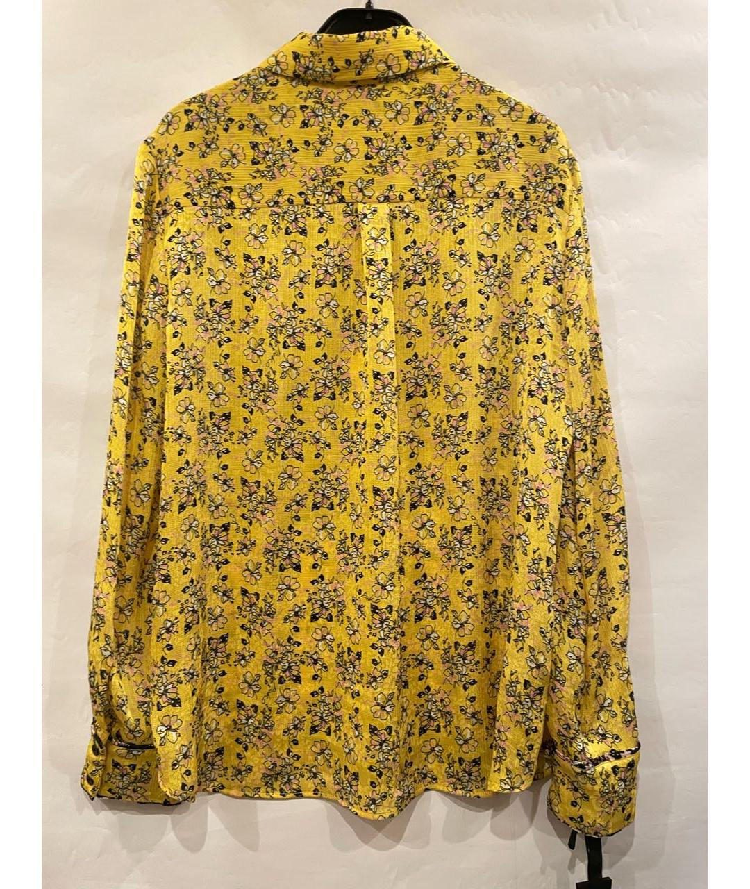 PINKO Желтая полиэстеровая блузы, фото 7
