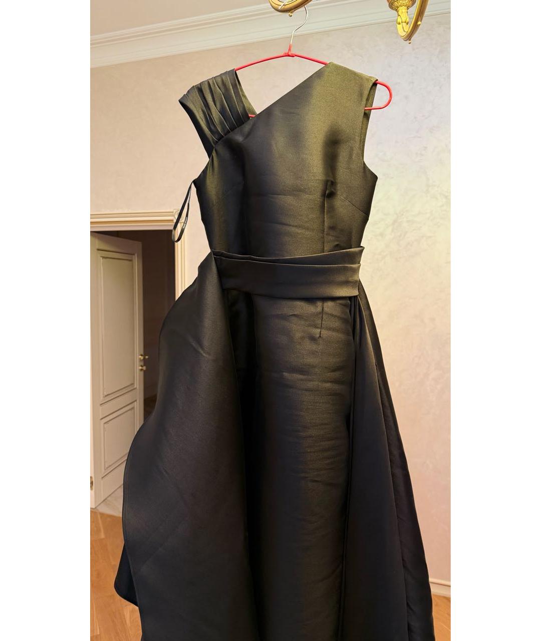 SOLACE LONDON Черное полиэстеровое вечернее платье, фото 6